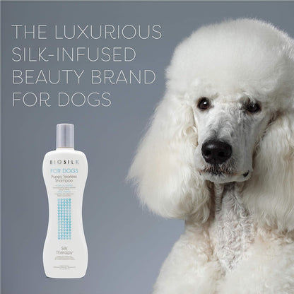 for Dogs Puppy Tearless Shampoo, Gentle Dog Wash with Silk Proteins, Paraben and Sulfate Free Formula Helps Clean and Condition Coats for Puppies and Dogs, 12 Fl Oz
